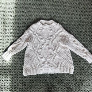 Zara Cream Cable Knit Sweater